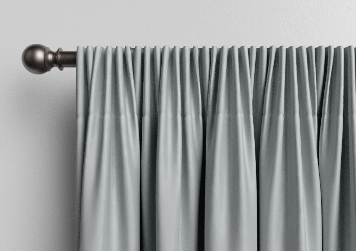 Kyoto Faux Silk, Silver - Made to Measure Curtains - Image 9